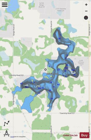 Jack Fish Lake depth contour Map - i-Boating App - Streets