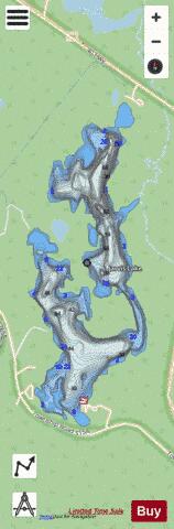Jarvis Lake depth contour Map - i-Boating App - Streets