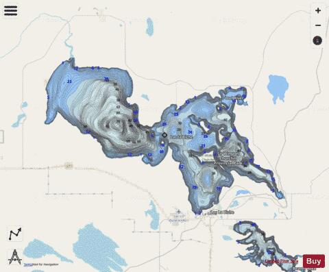 Lac la Biche depth contour Map - i-Boating App - Streets