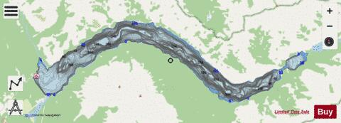 Lake Minnewanka depth contour Map - i-Boating App - Streets