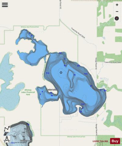 Laurier Lake depth contour Map - i-Boating App - Streets