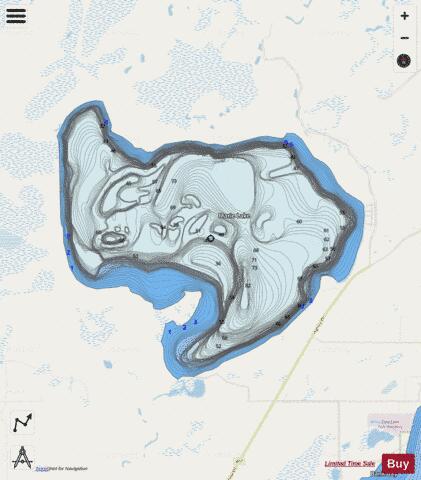Marie Lake depth contour Map - i-Boating App - Streets