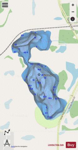 Mink Lake depth contour Map - i-Boating App - Streets