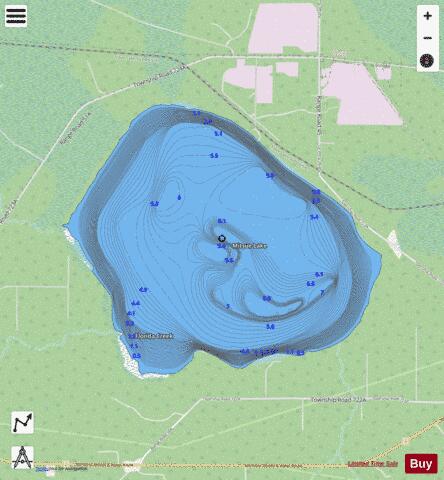 Mitsue Lake depth contour Map - i-Boating App - Streets