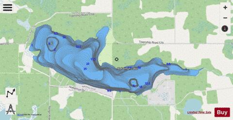 Nakamun Lake depth contour Map - i-Boating App - Streets