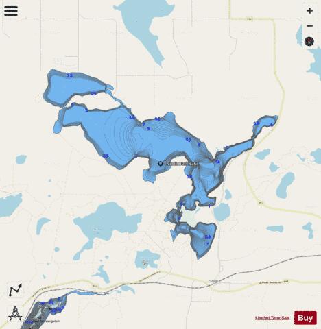 North Buck Lake depth contour Map - i-Boating App - Streets