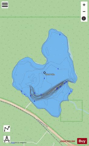 Obed Lake depth contour Map - i-Boating App - Streets