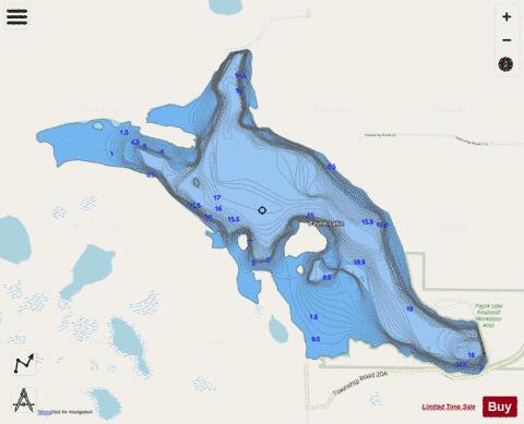 Payne Lake depth contour Map - i-Boating App - Streets