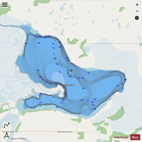 Samson Lake depth contour Map - i-Boating App - Streets