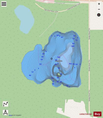Sang Lake depth contour Map - i-Boating App - Streets