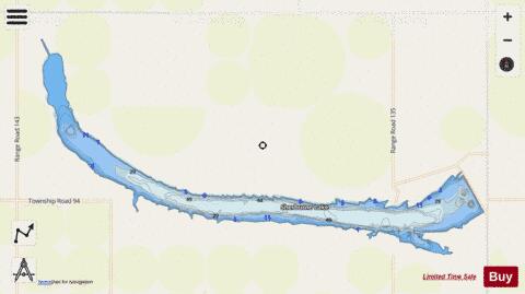 Sherburne Lake depth contour Map - i-Boating App - Streets
