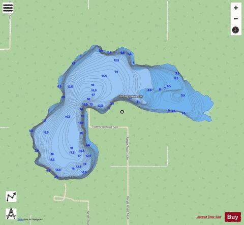 Shiningbank Lake depth contour Map - i-Boating App - Streets