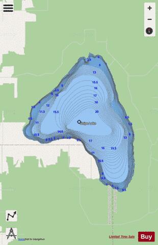 Snipe Lake depth contour Map - i-Boating App - Streets