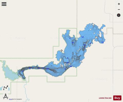 South Heart Reservoir depth contour Map - i-Boating App - Streets