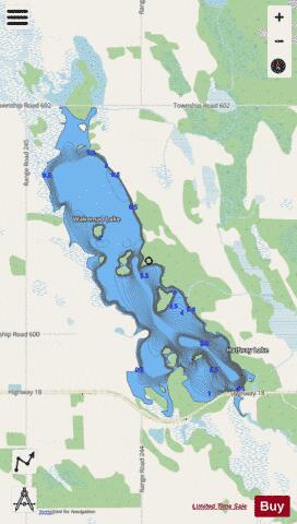 Wakomao Lake depth contour Map - i-Boating App - Streets