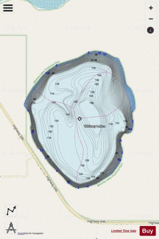 Whitney Lake depth contour Map - i-Boating App - Streets