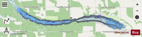 Wizard Lake depth contour Map - i-Boating App - Streets