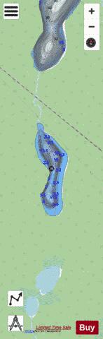 Upper Lions Lake depth contour Map - i-Boating App - Streets