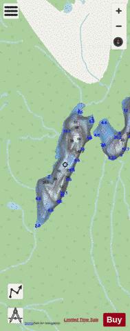 Le Moray Lakes #1 depth contour Map - i-Boating App - Streets
