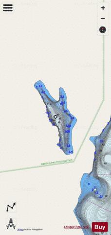 Little Calais Lake depth contour Map - i-Boating App - Streets