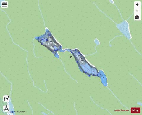 Cottus Lake depth contour Map - i-Boating App - Streets