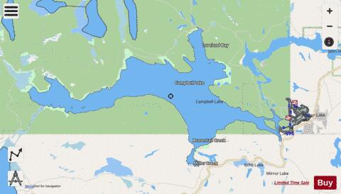 McIvor Lake depth contour Map - i-Boating App - Streets