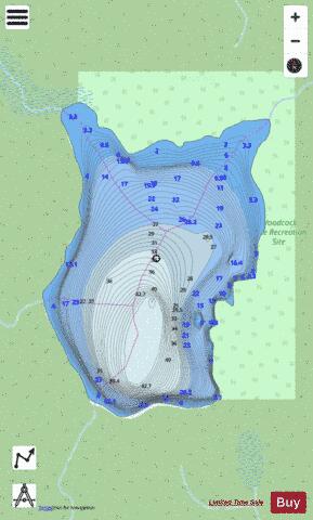 Woodcock Lake depth contour Map - i-Boating App - Streets