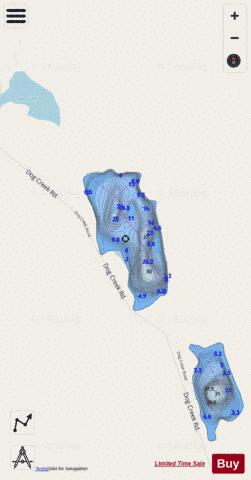 Pigeon Lake #2 depth contour Map - i-Boating App - Streets