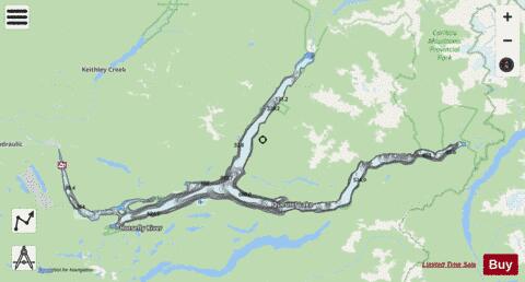 Quesnel Lake depth contour Map - i-Boating App - Streets