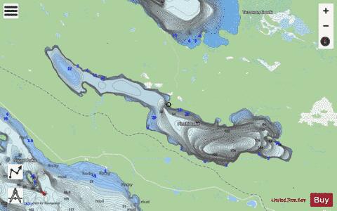 Pinchi Lake depth contour Map - i-Boating App - Streets