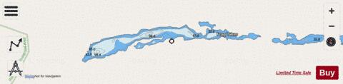 Frog Lakes depth contour Map - i-Boating App - Streets