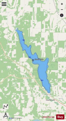 Charlie Lake depth contour Map - i-Boating App - Streets