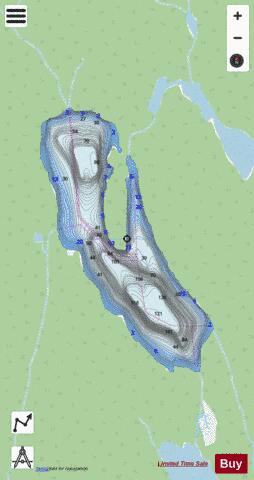 Abbi Lake depth contour Map - i-Boating App - Streets