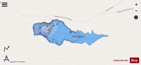 Academus Lake depth contour Map - i-Boating App - Streets