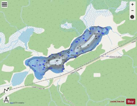 Aleza Lake depth contour Map - i-Boating App - Streets