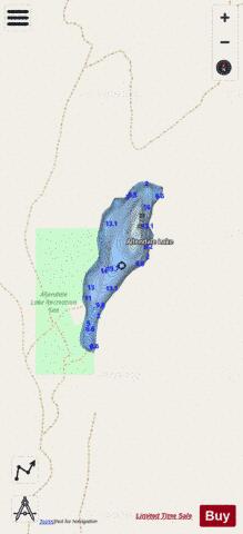Allendale Lake depth contour Map - i-Boating App - Streets