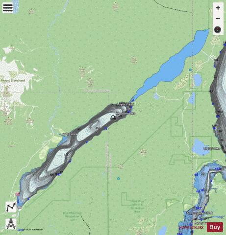 Alouette Lake depth contour Map - i-Boating App - Streets