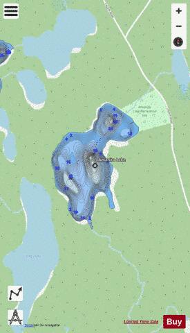 Amanita Lake depth contour Map - i-Boating App - Streets