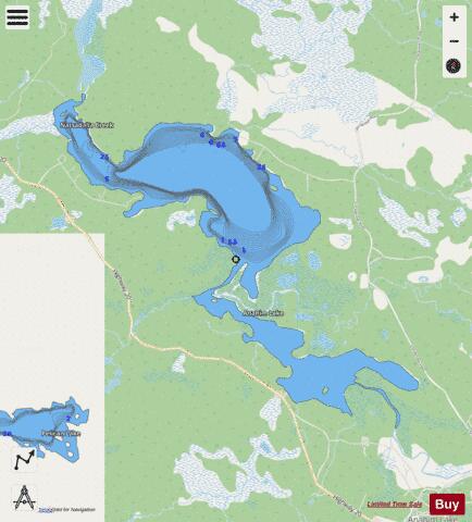 Anahim Lake depth contour Map - i-Boating App - Streets