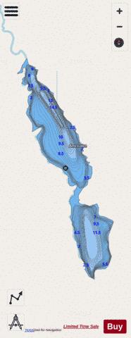 Ant Lake depth contour Map - i-Boating App - Streets
