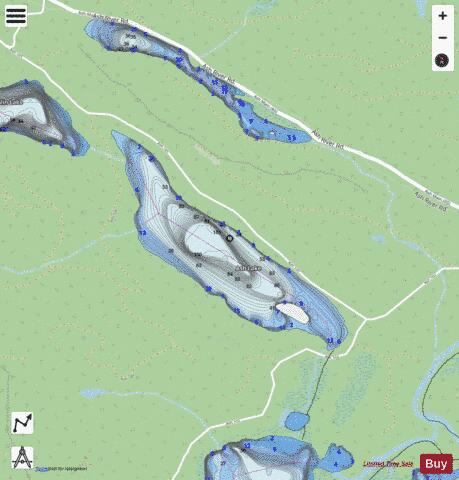 Ash Lake depth contour Map - i-Boating App - Streets