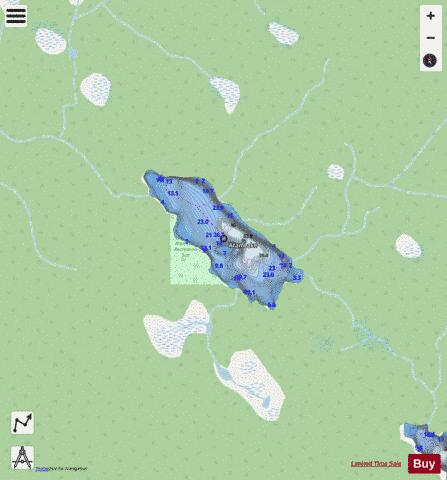 Atan Lake depth contour Map - i-Boating App - Streets