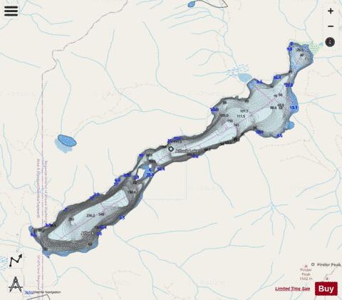Atluck Lake depth contour Map - i-Boating App - Streets