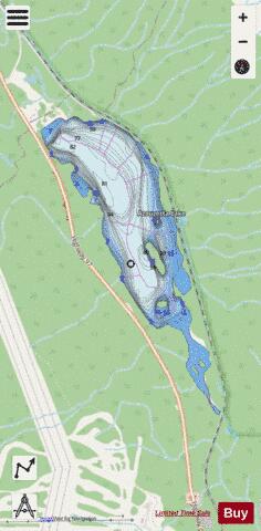 Azouzetta Lake depth contour Map - i-Boating App - Streets