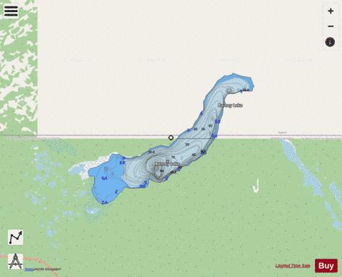 Barney Lake depth contour Map - i-Boating App - Streets