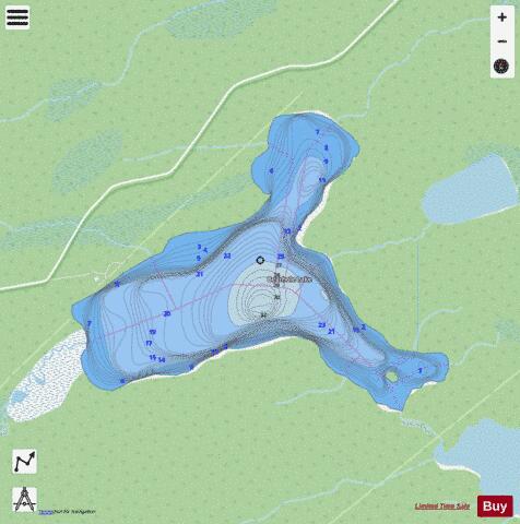 Bearhole Lake depth contour Map - i-Boating App - Streets