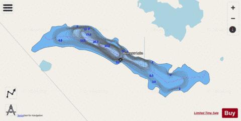 Bearpaw Lake depth contour Map - i-Boating App - Streets