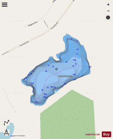 Beaux Yeux Lake depth contour Map - i-Boating App - Streets