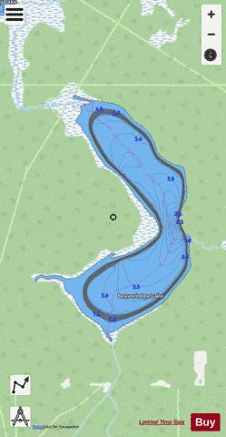 Beaverlodge Lake depth contour Map - i-Boating App - Streets