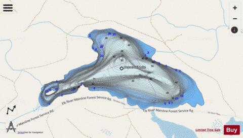 Beavertail Lake depth contour Map - i-Boating App - Streets